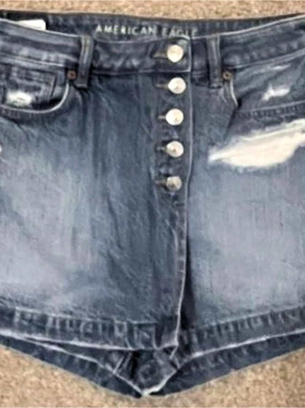 American Eagle Distressed Denim Mom Skort Size 2